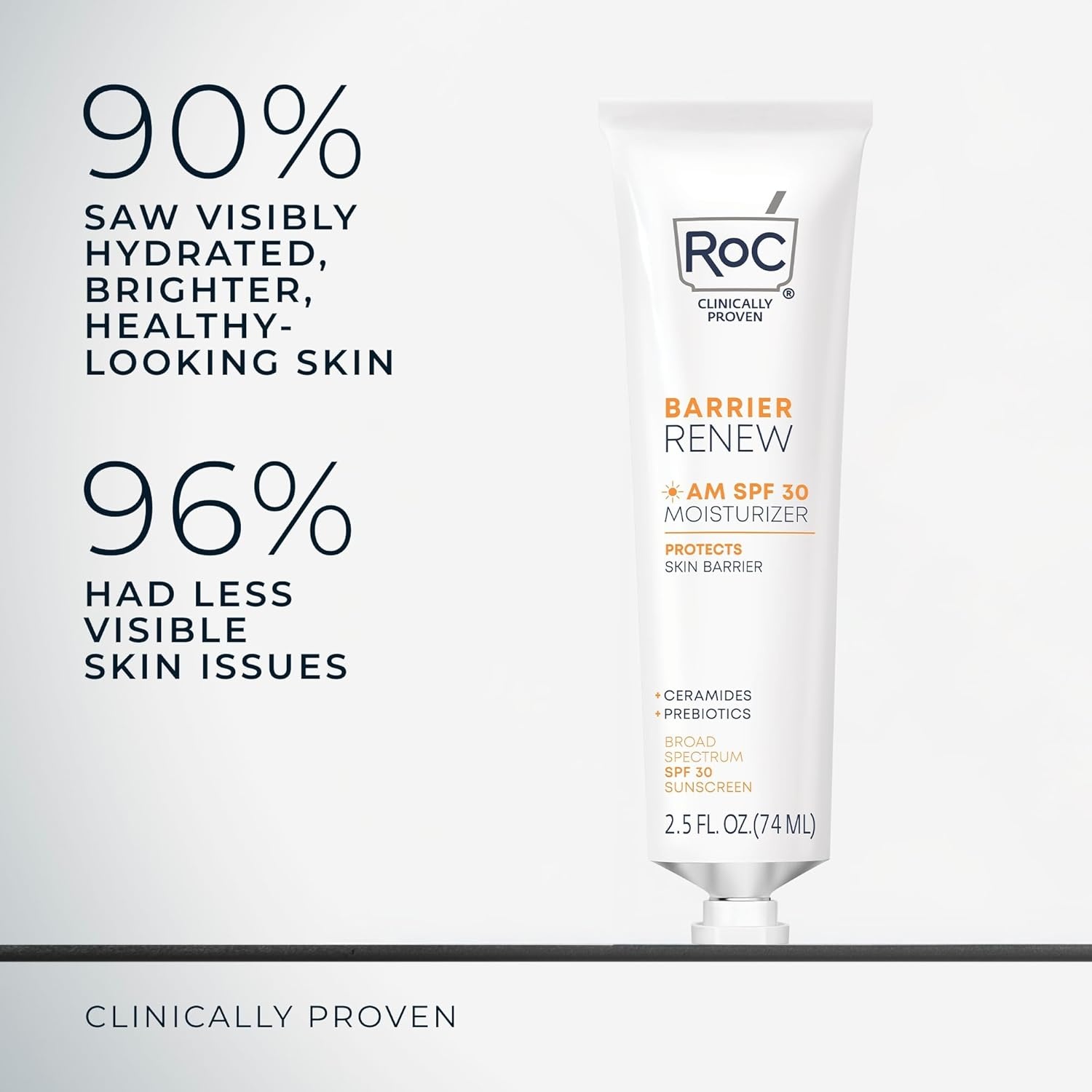 image:imageRoC Barrier Renew Night Moisturizer with Ceramides amp Antioxidant Green Tea and Lipo Peptides to Renew Skin Barrier 25 oz with Retinol Eye Cream PacketteBarrier Renew Day Cream