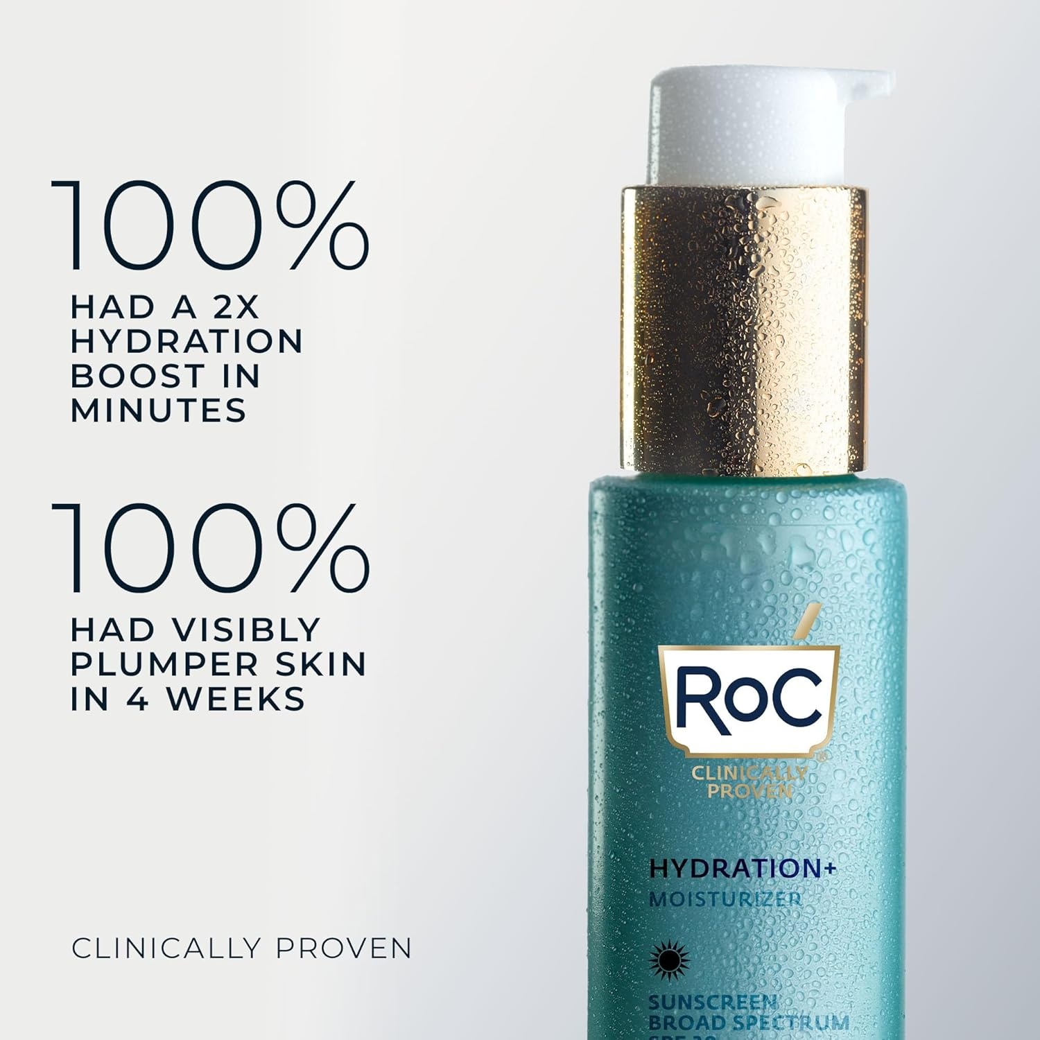 image:imageRoC Hydration Hyaluronic Acid Moisturizer Face Cream Fragrance Free Sensitive Face Moisturizer with Collagen Proteins 17 Ounces with Retinol Eye Cream PacketteDaily Moisturizer SPF 30