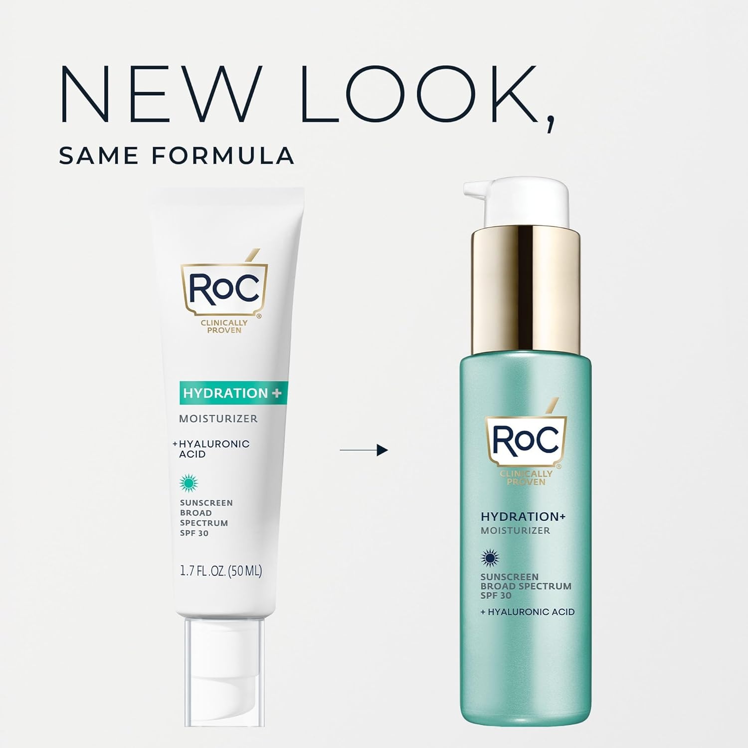 image:imageRoC Hydration Hyaluronic Acid Moisturizer Face Cream Fragrance Free Sensitive Face Moisturizer with Collagen Proteins 17 Ounces with Retinol Eye Cream PacketteDaily Moisturizer SPF 30