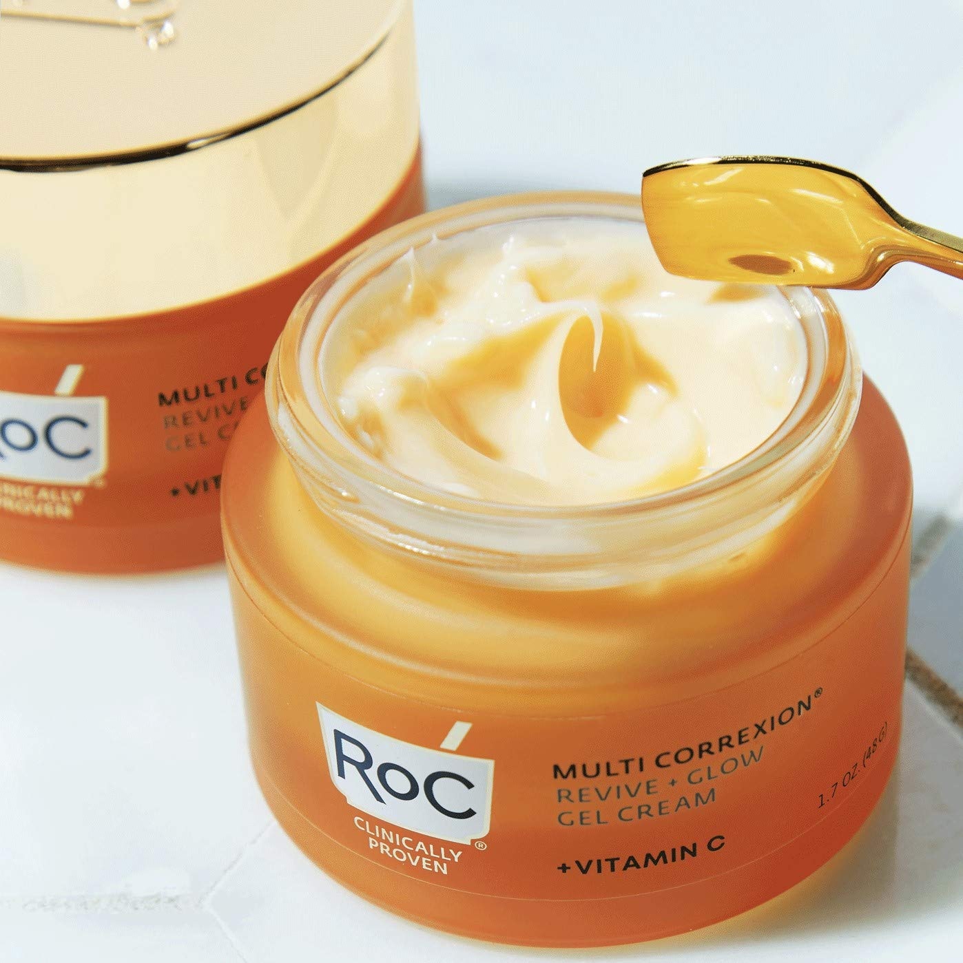 image:imageRoC Multi Correxion Revive Glow Vitamin C Sunscreen Broad Spectrum SPF 30 Face Moisturizer 17 oz with Retinol Eye Cream PacketteVitamin C Gel Cream