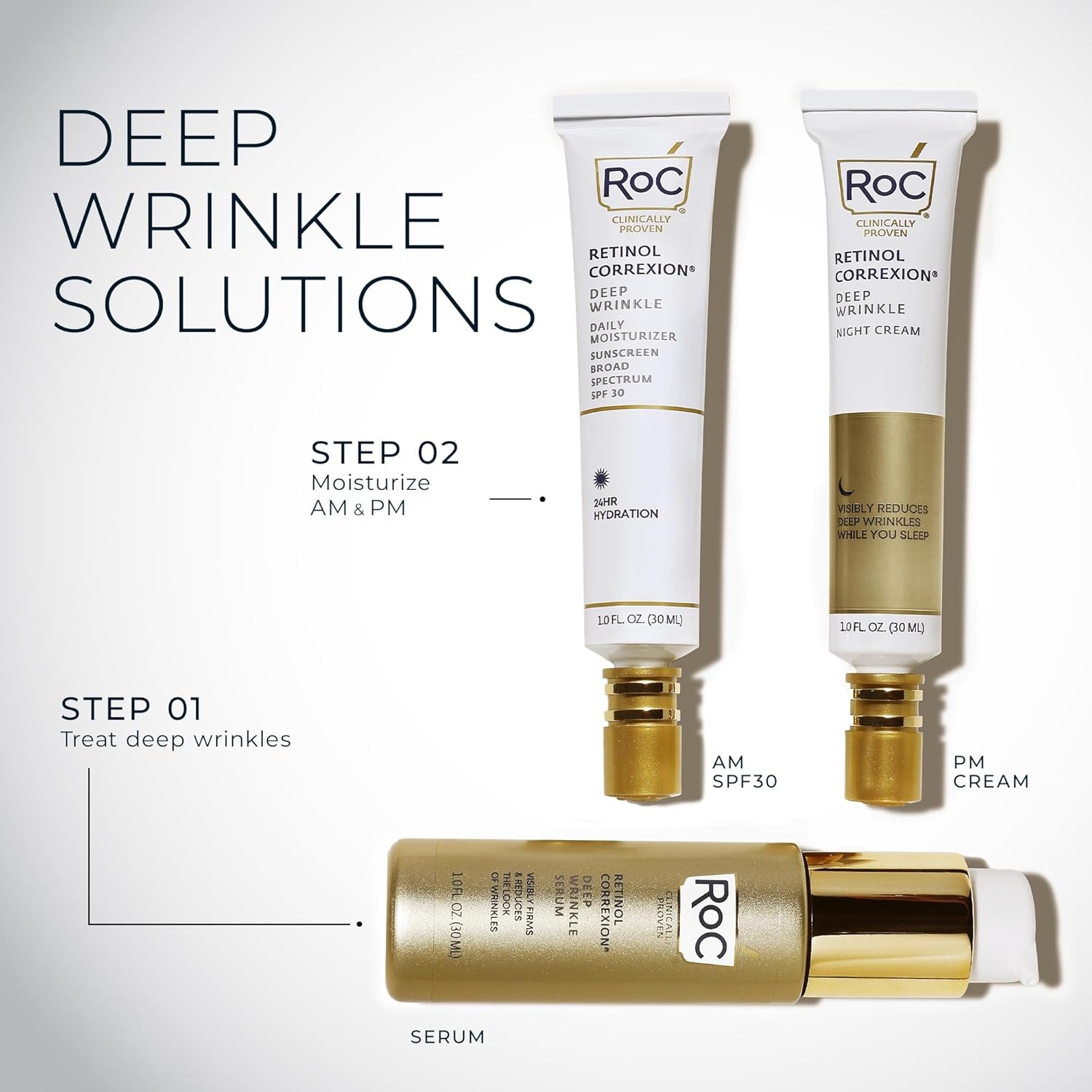 image:imageRoC Retinol Correxion Deep Wrinkle AntiAging Night Cream Daily Face Moisturizer with Shea Butter Glycolic Acid and Squalane Skin Care Treatment Mini 05 Ounces Packaging May Vary05 Fl Oz Pack of 2