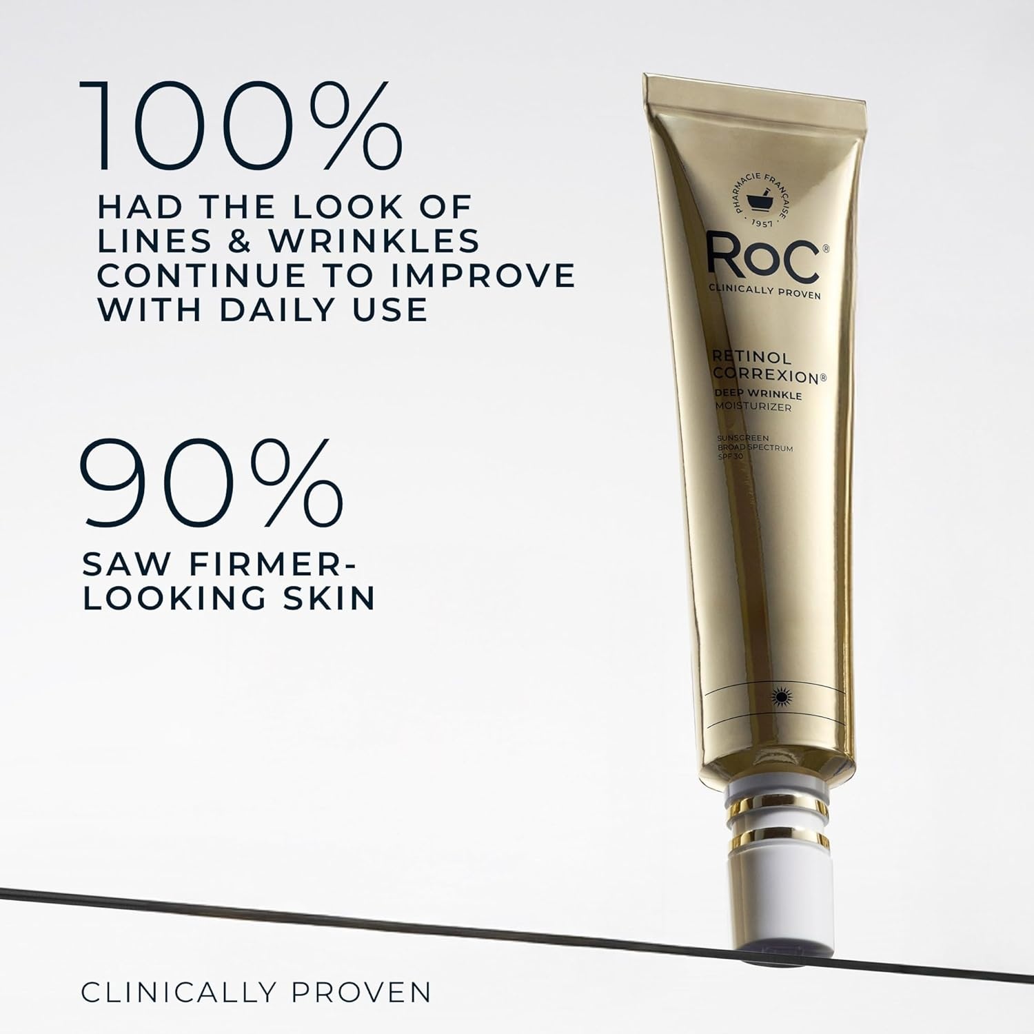 image:imageRoC Retinol Correxion Deep Wrinkle Daily Face Moisturizer with Sunscreen SPF 30 for Fine Lines Dark Spots PostAcne Scars 1 Ounce Packaging May VaryDeep Wrinkle Daily Moisturizer