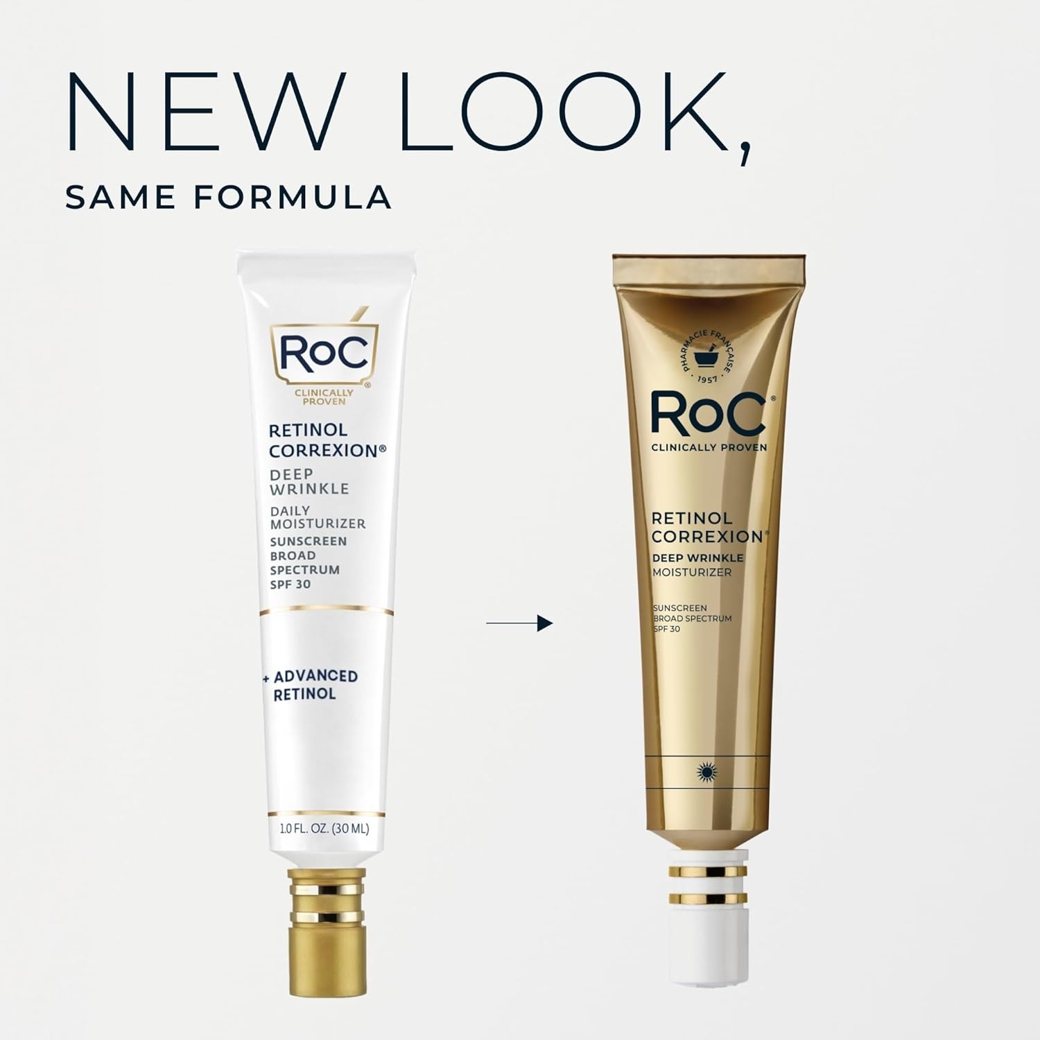 image:imageRoC Retinol Correxion Deep Wrinkle Daily Face Moisturizer with Sunscreen SPF 30 for Fine Lines Dark Spots PostAcne Scars 1 Ounce Packaging May VaryDeep Wrinkle Daily Moisturizer