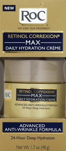 image:imageRoC Retinol Correxion Max Hydration AntiAging Daily Face Moisturizer with Hyaluronic Acid FragranceFree Oil Free Skin Care 17 Ounces Packaging May VaryWith Fragrance
