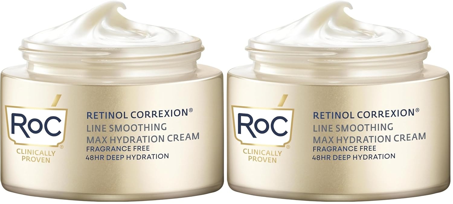 image:imageRoC Retinol Correxion Max Hydration AntiAging Daily Face Moisturizer with Hyaluronic Acid FragranceFree Oil Free Skin Care 17 Ounces Packaging May VaryFragrance Free