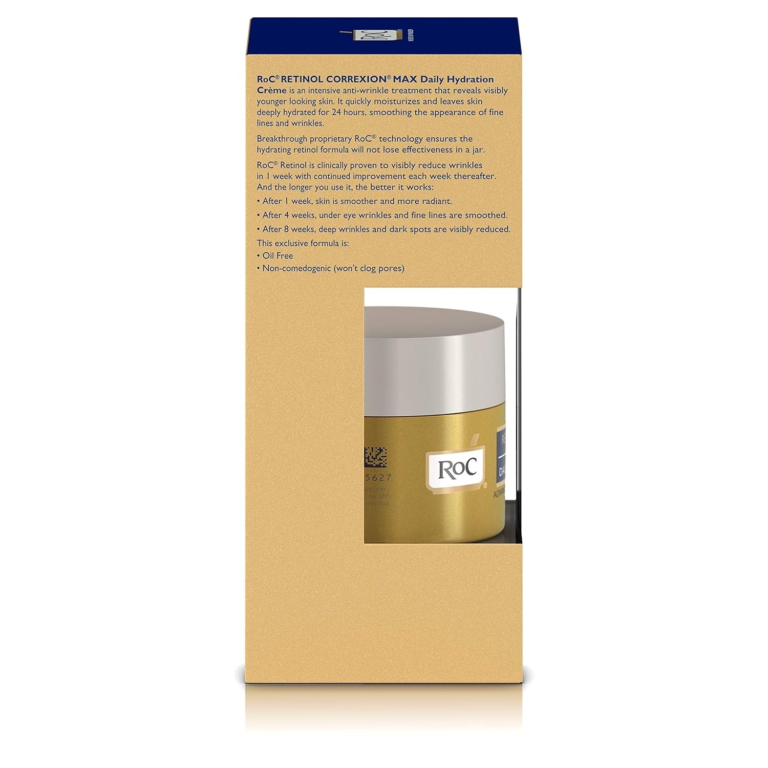 image:imageRoC Retinol Correxion Max Hydration AntiAging Daily Face Moisturizer with Hyaluronic Acid FragranceFree Oil Free Skin Care 17 Ounces Packaging May VaryWith Fragrance