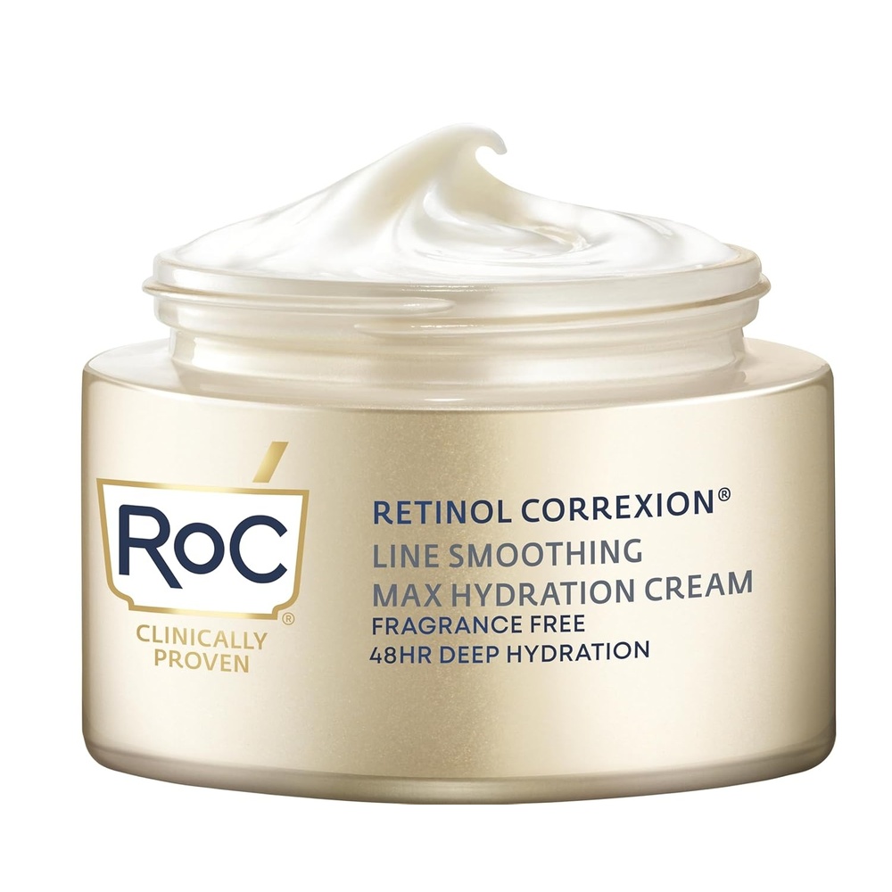 image:imageRoC Retinol Correxion Max Hydration AntiAging Daily Face Moisturizer with Hyaluronic Acid FragranceFree Oil Free Skin Care 17 Ounces Packaging May VaryFragrance Free
