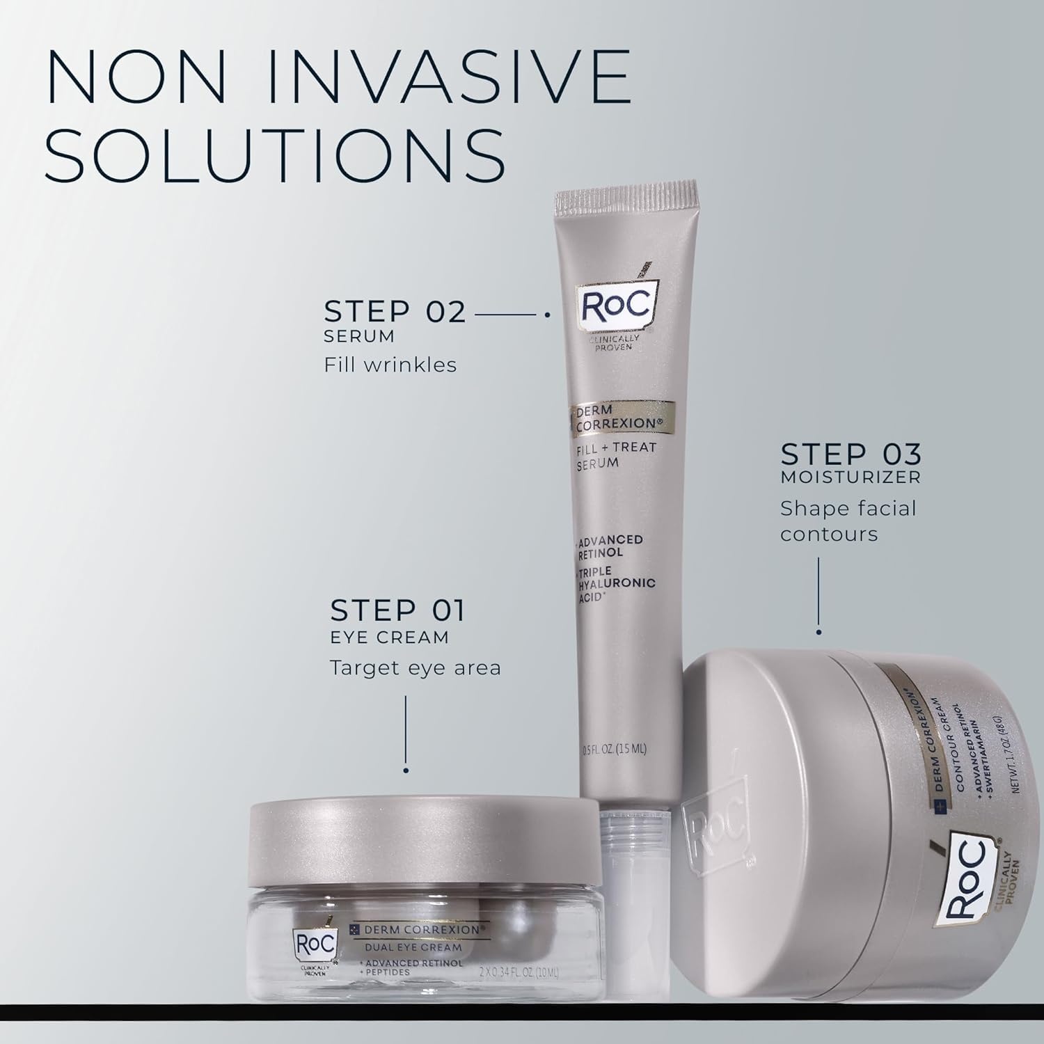 image:imageRoC Derm Correxion Retinol Eye Repair Dark Circle Cream Treatment with Niacinamide Resveratrol Proxygen for Puffy Eyes Wrinkles and Crows Feet Line Smoothing Eye PacketteDual Eye