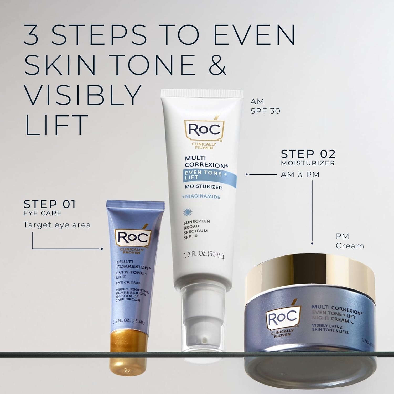image:imageRoC Multi Correxion 5 in 1 AntiAging Eye Cream for Puffiness Under Eye Bags amp Dark Circles Skin Care Treatment with Shea Butter 5 oz with Night Cream Packette Packaging May Vary