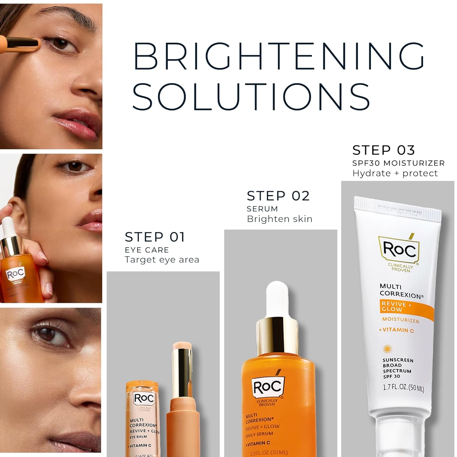 image:imageRoC Multi Correxion Revive Glow Eye Balm with Vitamin C 014 oz Retinol Eye Cream PacketteVitamin C Eye Balm