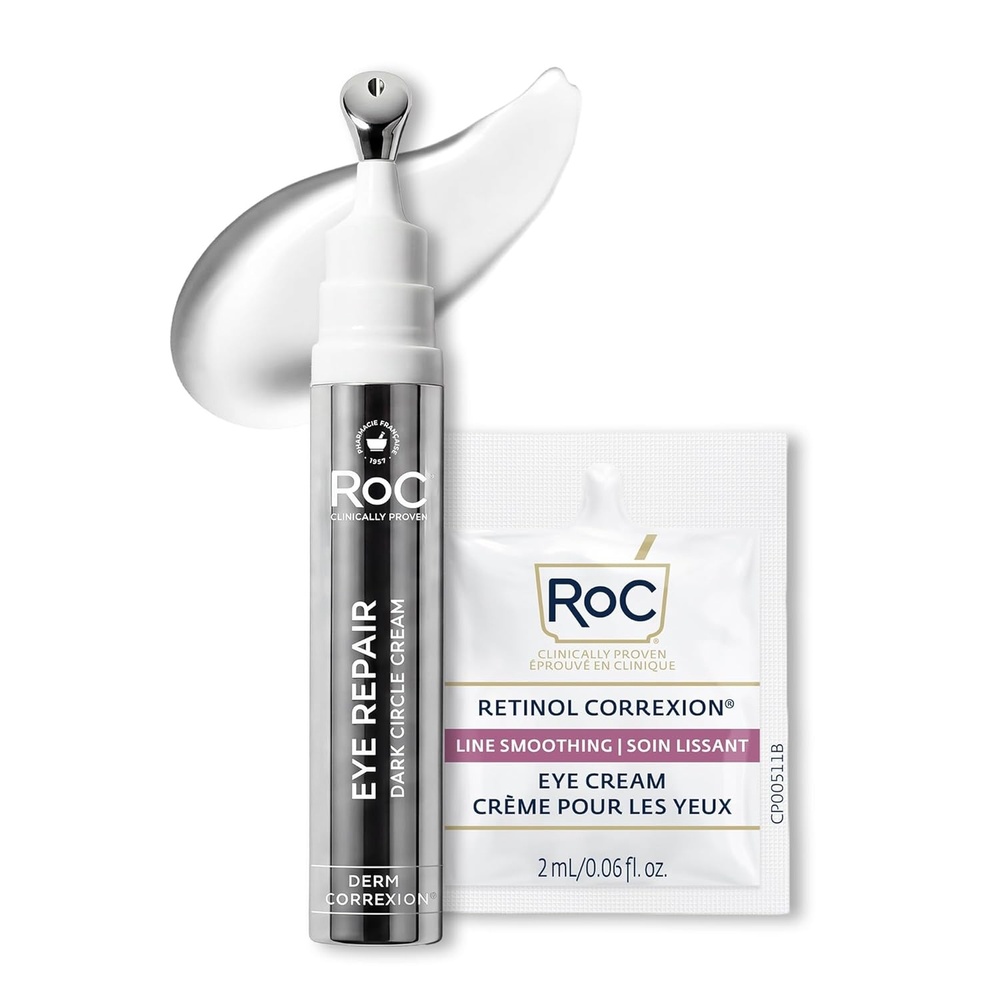 image:imageRoC Derm Correxion Retinol Eye Repair Dark Circle Cream Treatment with Niacinamide Resveratrol Proxygen for Puffy Eyes Wrinkles and Crows Feet Line Smoothing Eye PacketteDark Circle Eye Repair