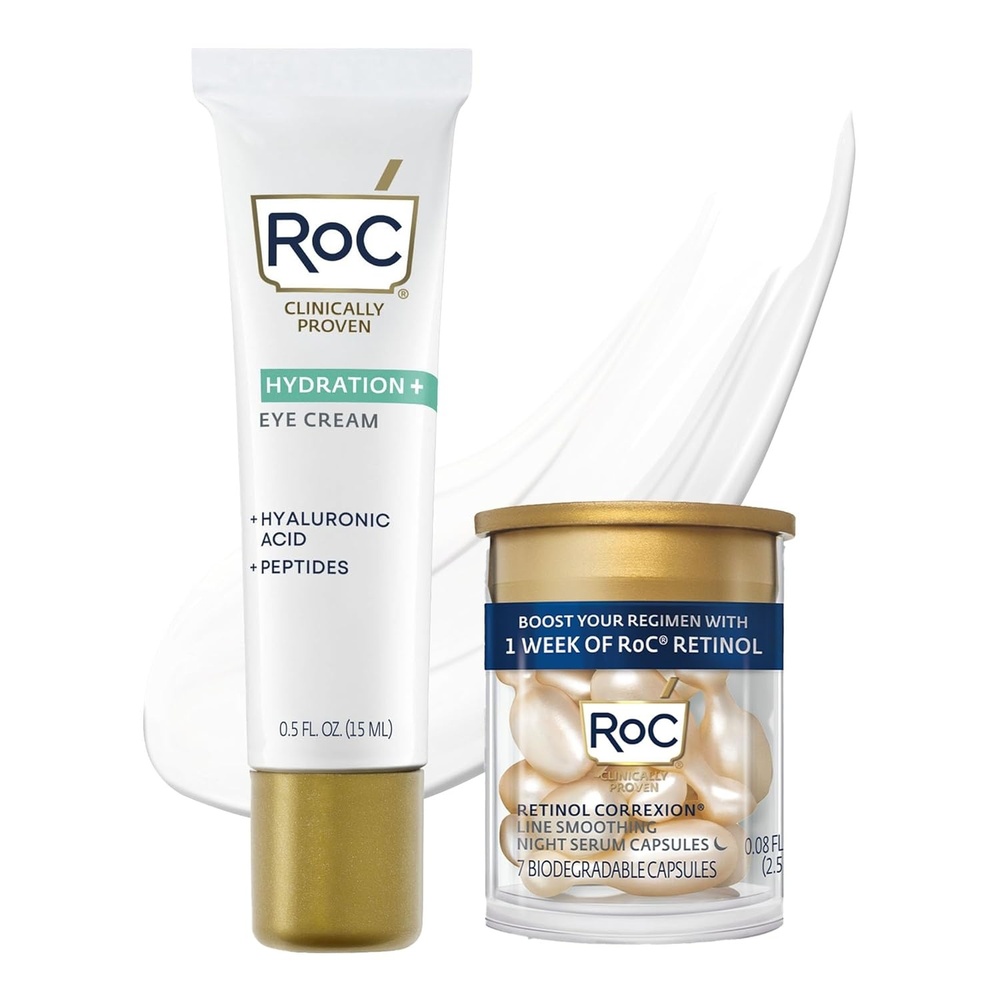 image:imageRoC Multi Correxion Hyaluronic Acid Anti Aging Under Eye Cream for Puffiness amp Dark Circles 5 OZ RoC Retinol Capsules 7 CT Skin Care Routine Fragrance amp Paraben Free for Women and Men