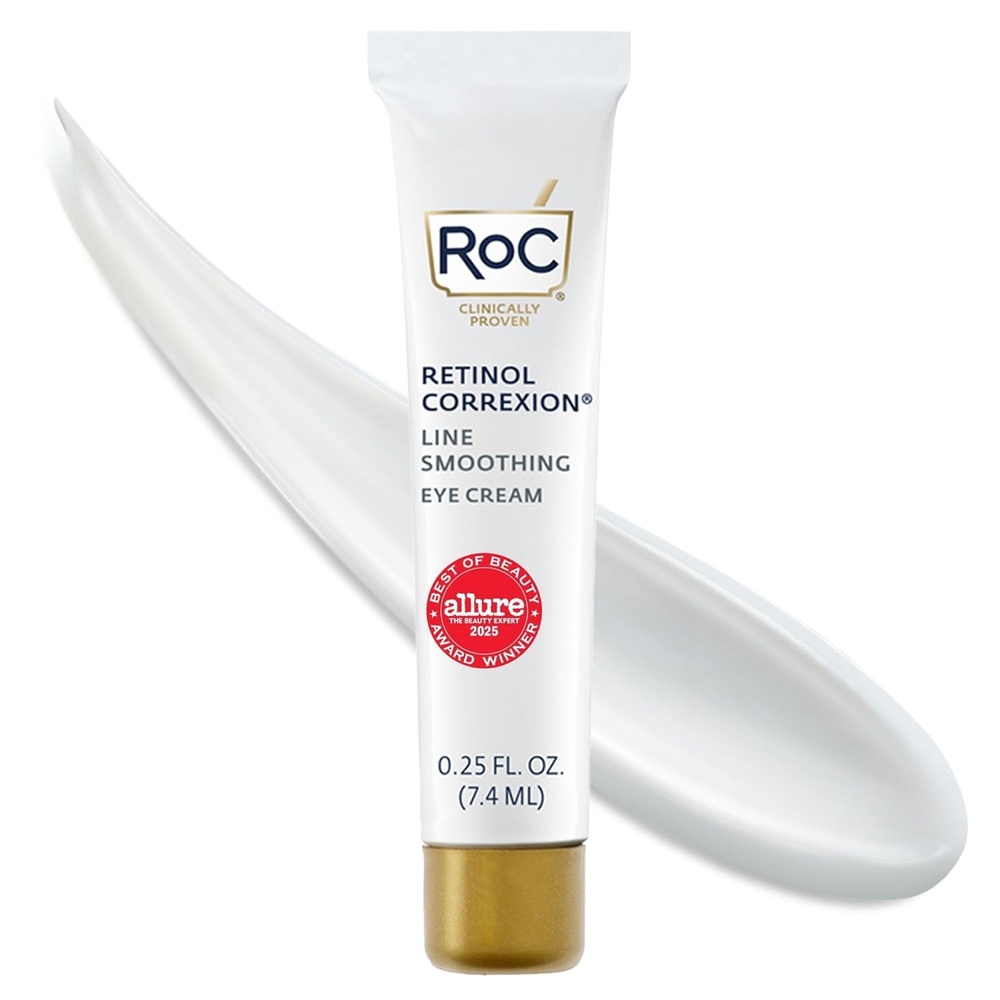 image:imageRoC Retinol Correxion Eye Cream Mini for Dark Circles amp Puffiness Daily Wrinkle Cream Anti Aging Line Smoothing Skin Care Treatment 25 Ounces025 Fl Oz Pack of 1