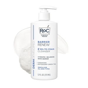 image:imageRoC Barrier Renew Gel to Foam Non Drying Foaming Facial Cleanser to Hydrate Skin facial cleanser for sensitive skin 12 Ounces12 Fl Oz Pack of 1