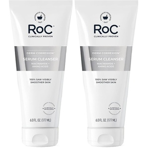 image:imageRoC Retinol Correxion Deep Wrinkle Serum Facial Cleanser with Niacinamide for AntiAging amp Fine Lines Makeup Remover Ophthalmologist Tested Skin Care 6 oz6 Fl Oz Pack of 2